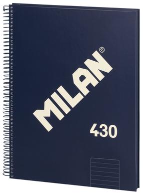Vihik Milan 430 57142E80B, jooneline, A4, 80 lehte, Sinine v.