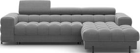 Kampinė sofa - lova Felro Sola 06, tamsiai pilka sp., dešininė, 181 x 285 cm x 93 cm
