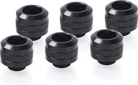 Ühendus Alphacool Eiszapfen PRO 13mm HardTube fitting G1/4, must v., 6 tk
