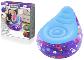 Pripučiamas krėslas Bestway Astro Glow LED, 72 cm x 64 cm, mėlyna sp./violetinė sp.