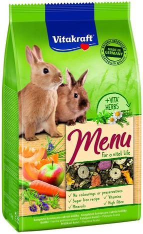 Maistas graužikams Vitakraft Menu, triušiams, 1 kg