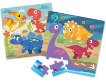 Magnetinė dėlionė ASKATO Magnetic Puzzle Dinosaurs, įvairių spalvų, 40 vnt.