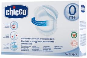 Liemenėlių įklotai Chicco Antibacterial Breast Pads, 60 vnt.