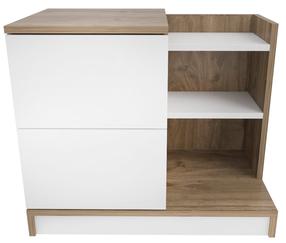 Öökapp Kalune Design Rena 322RTC1641, tamm v./valge v., 60 cm x 72 cm x 45 cm
