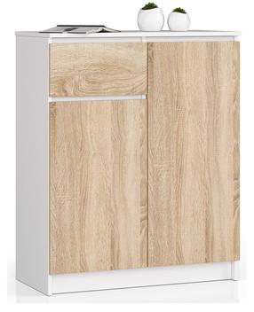 Комод Akord Furniture Factory K80 OP0LKOMK80BIASON, белый цв./дерева цв., 99 см x 40 см x 80 см
