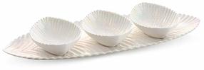 Servēšanas komplekts Nela, 48 cm x 17 cm x 6.5 cm, pērļu balta krās., keramika