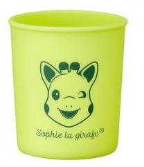 Vaikiškas puodelis Vulli Sophie La Girafe Silicone Glass, 6+ mėn., 7 cm, silikonas, geltona sp.