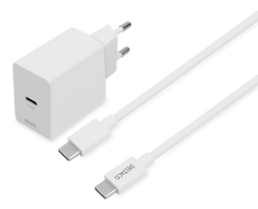 Зарядное устройство для телефона Deltaco USBC-AC146, USB Type C, белый цв., 20 Вт