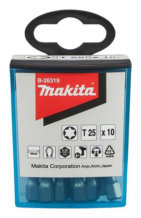 Atsuktuvų antgalių komplektas Makita B-26319, T25, 50 mm, 1/4"