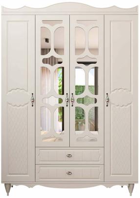 Шкаф Kalune Design Cansu, бело-матовый цв., 52 см x 140 см x 190 см, с зеркалом