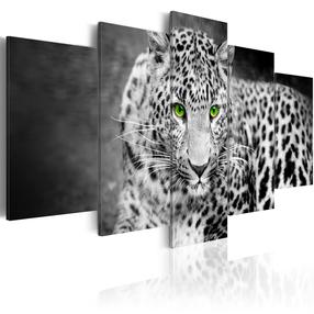 Reprodukcija Artgeist Leopard - black&white N3597-DKXLPWD, 225 cm x 112.5 cm