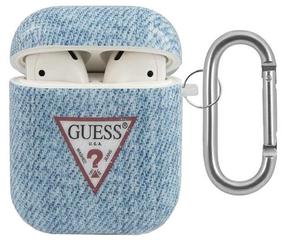 Kõrvaklappide ümbris Guess GUACA2TPUJULLB AirPods 1&2 gen, sinine v.