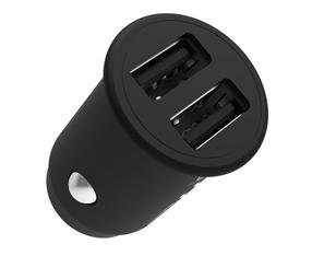 Auto telefona lādētājs Krux KRX0066, 2 x USB, melna krās., 24 W