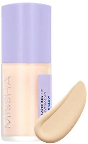 Skystas makiažo pagrindas Missha Layering Fit Semi Glow, fair sp., 21, 35 ml
