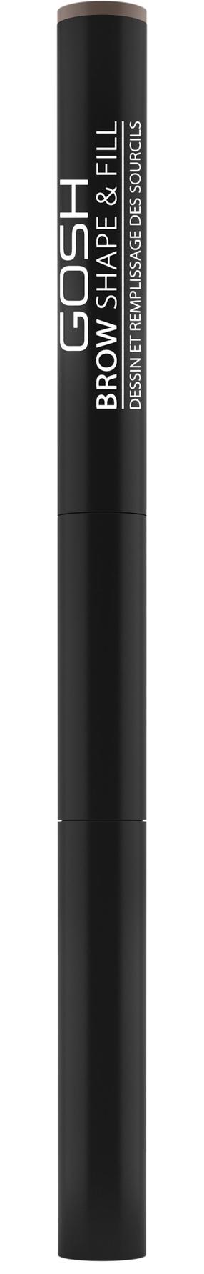 Карандаш для бровей Gosh Brow Shape & Fill 02 grey brown