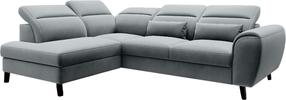 Kampinė sofa Noble Velvetmat 4, pilka sp., kairinė, 201 x 255 cm x 100 cm