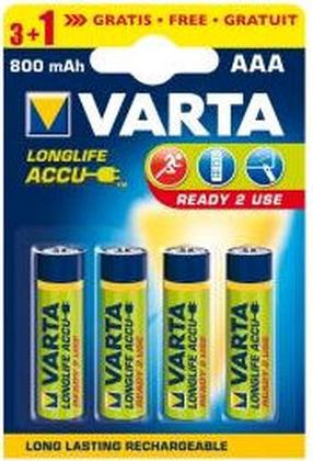 Įkraunamas elementas Varta, AAA, 800 mAh, 4 vnt.