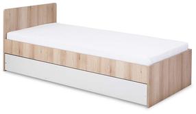 Bērnu gulta LittleSky Dalia, dižskābarža krās./pelēka krās., 90 x 200 cm, ar nodalījumu gultas veļai, bez matrača