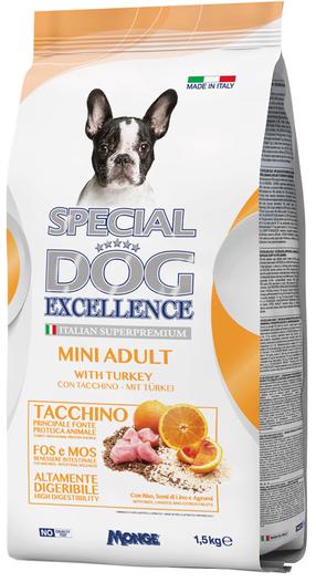 Сухой корм для собак Special Dog Excellence Mini Adult, индюшатина, 1.5 кг
