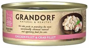 Šlapias kačių maistas Grandorf Natural & Healthy, vištiena/krabas, 0.07 kg