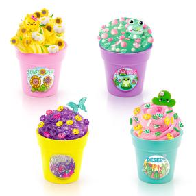 Slaima veidošanas komplekts Canal Toys So Slime Flower Pot, (krāsa/dizains tiek izvēlēts nejauši)