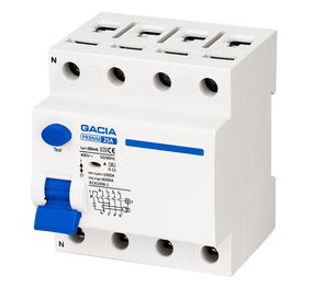 Реле утечки тока Gacia PR8A4P025030, 4P, 25 а, 230 В