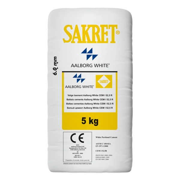 Valge tsement Sakret, 52.5 N, 5 kg