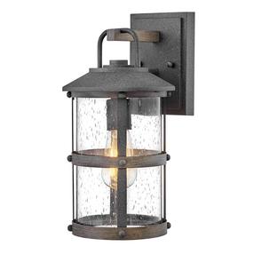 Sieninis lauko šviestuvas Quintiesse Lakehouse, 60W, E27, IP44, pilka sp., 18.4 cm x 36.6 cm