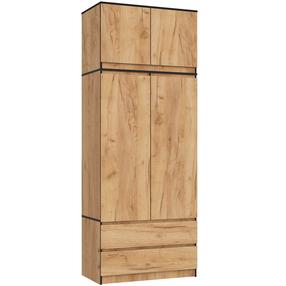 Spinta Akord Furniture Factory S90, craft oak sp., 90 cm x 51 cm x 234 cm