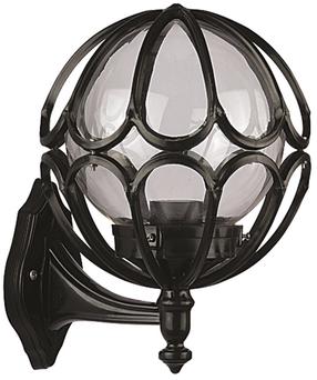 Sieninis lauko šviestuvas Opviq BAP-68081-BSY-M2, 60W, E27, IP65, juoda sp., 28 cm x 34 cm