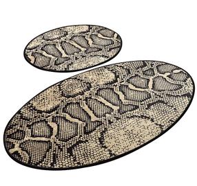 Комплект ковриков для ванны Foutastic Snake 359CHL2237, черный цв./бежевый цв., 100 см x 60 см
