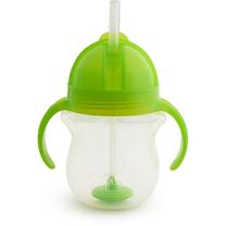 Gertuvė su silikoniniu šiaudeliu Munchkin 01225602, 207 ml, 6+ mėn., plastikas, žalia sp.