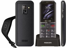 Telefons ar pogām Maxcom MM 735B, melns krās.