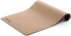 Коврик для фитнеса и йоги Gymstick Training Mat Cork 61039, черный цв./бежевый цв., 170 см x 60 см x 0.4 см