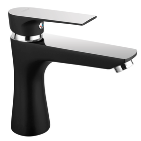 Izlietņu jaucējkrāns Ferro Platto, melna krās./hroma krās.