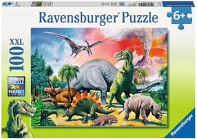 Dėlionė Ravensburger Dinosaurs 109579, 49 cm x 36 cm, 100 vnt., įvairių spalvų