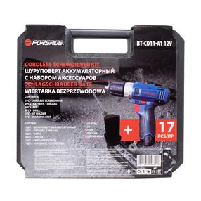 Akukruvikeeraja koos akuga Forsage F-BT-CD11-A1, 14.4 V, 1.5 Ah