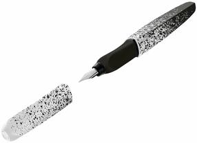 Täitesulepea Pelikan Twist P457 M 826174, vasakukäelistele/paremakäelistele, valge v./must v.