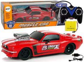 Rc automobilis Lean Toys Classic 10252, 1:16, balta sp./juoda sp./raudona sp.