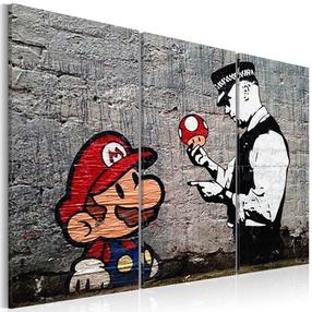 Репродукция Artgeist Super Mario Mushroom Cop by Banksy N6340, 60 см x 40 см