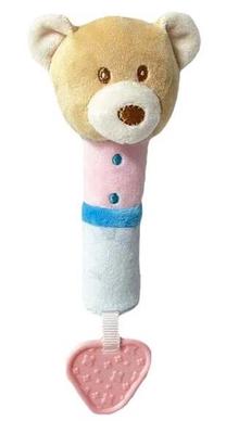 Barškutis Tulilo Teddy Bear, mėlyna sp./rožinė sp.