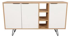 Komoda Kalune Design Clara 855DTE4210, ąžuolo sp./balta sp., 83 cm x 142 cm x 35.6 cm