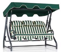Lauko sūpynės Kalune Design Salvia, kreminė sp./žalia sp., 110 cm x 200 cm x 165 cm