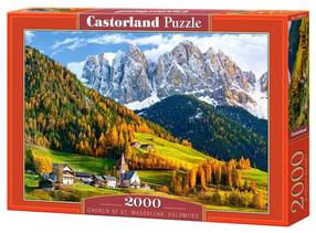 Puzle Castorland Church of Sts. Magdalena, Dolomites 2000 el. C-200610-2, 92 cm x 68 cm, 2000 gab., daudzkrāsaina