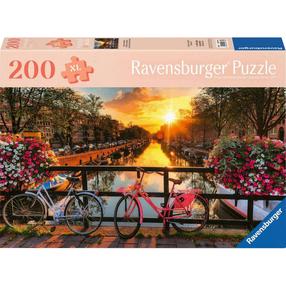 Pusle Ravensburger Feel Well & Puzzle Bicycles In Amsterdam, 29.2 cm x 42.2 cm, 200 tk, mitmevärviline