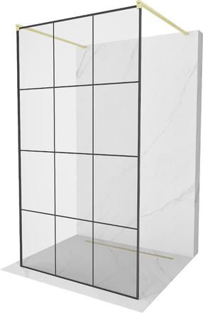 Dušo sienelė Mexen Kioto Walk-in, 160 cm x 200 cm, brushed gold sp./grūdintas
