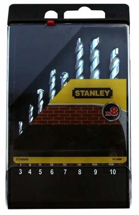 Комплект сверл Stanley STA56040, бетон/красный кирпич, цилиндрический, 3 мм x 12 см