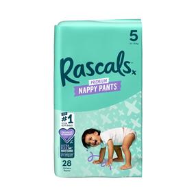 Autiņbiksītes - apakšbiksītes Rascal And Friends Premium, 5 izmērs, 13 - 18 kg, 28 gab.