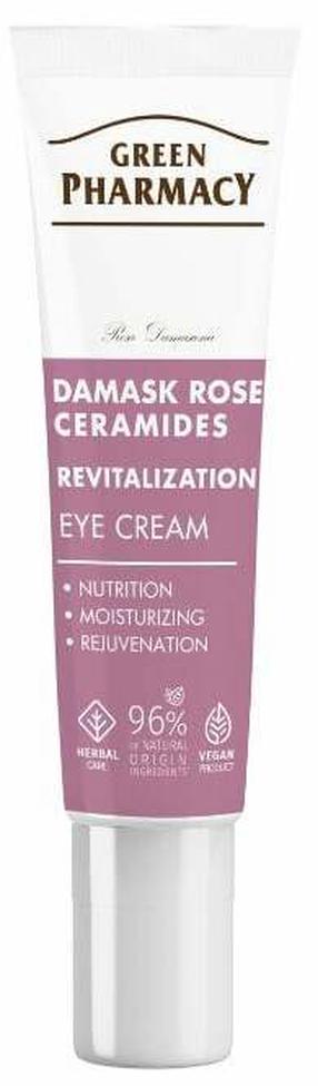 Acu krēms Green Pharmacy Damask Rose + Ceramides, 15 ml