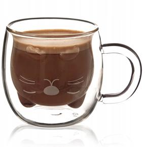  Стакан с двойными стенками Orion Double Cat, прозрачный цв., 0.27 л